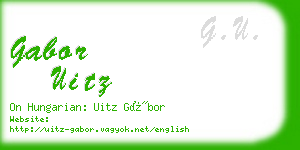 gabor uitz business card